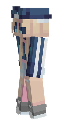 Blue skin: body, left side render