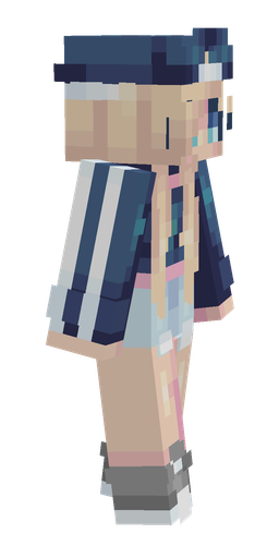 Blue skin: body, right side render