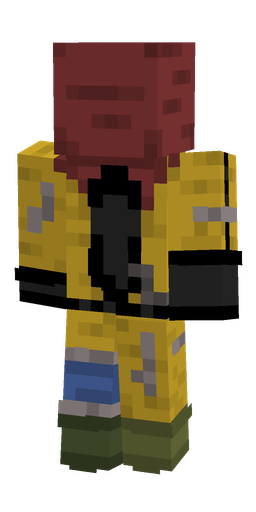 Black skin: body, back render