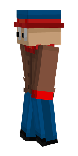 Blue skin: body, left side render