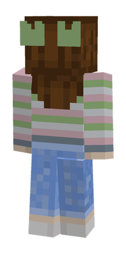 Blue skin: body, back render