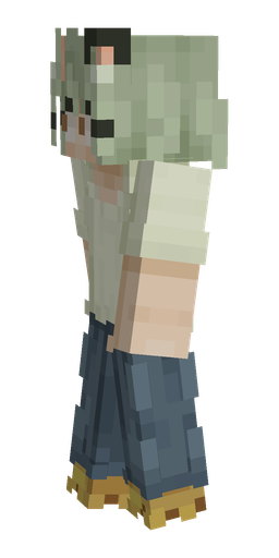 Blue skin: body, left side render