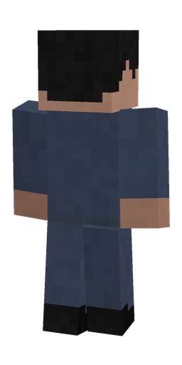 Black skin: body, back render