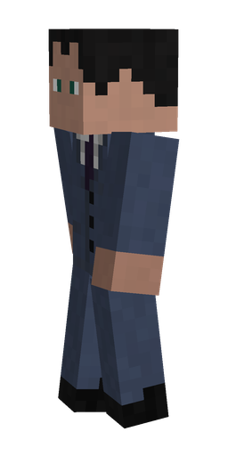 Black skin: body, left side render