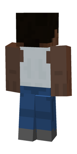 Black skin: body, back render