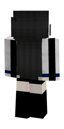 Black skin: body, back render
