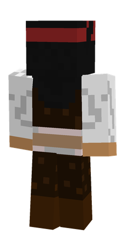 Black skin: body, back render