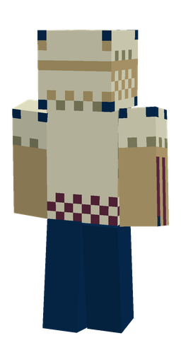 Blue skin: body, back render