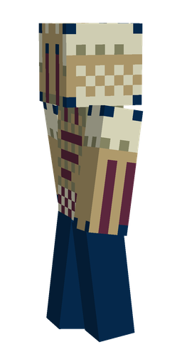 Blue skin: body, left side render