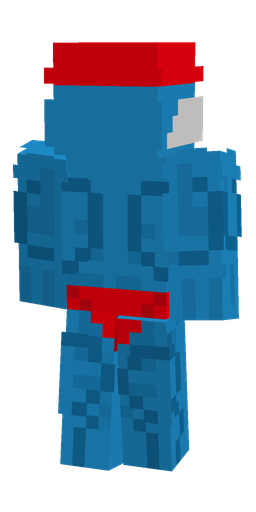 Blue skin: body, back render