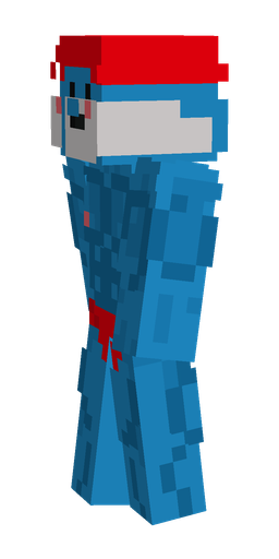 Blue skin: body, left side render