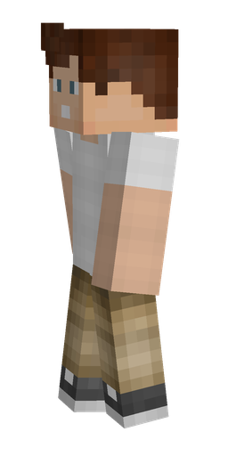 Brown skin: body, left side render