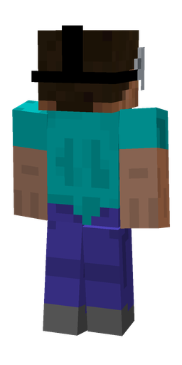 Black skin: body, back render