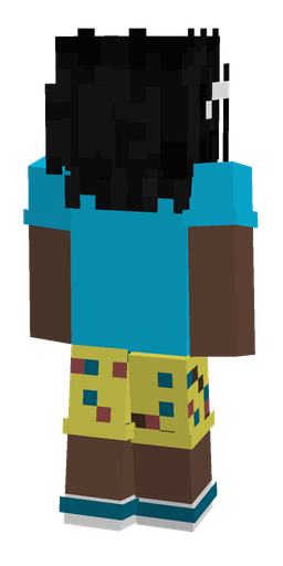 Black skin: body, back render