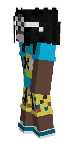 Black skin: body, left side render