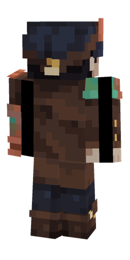 Black skin: body, back render