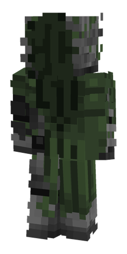 Black skin: body, back render