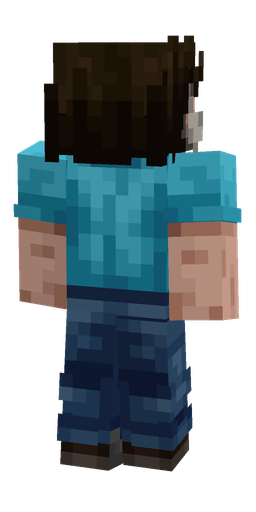 Black skin: body, back render