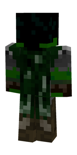 Black skin: body, back render