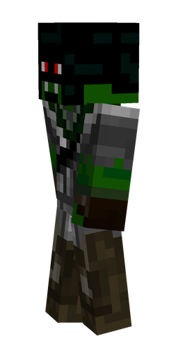 Black skin: body, left side render