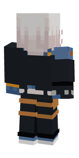 Blue skin: body, back render