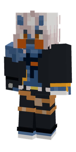 Blue skin: body, front render