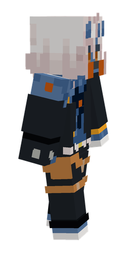 Blue skin: body, right side render