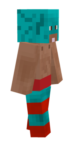Blue skin: body, right side render
