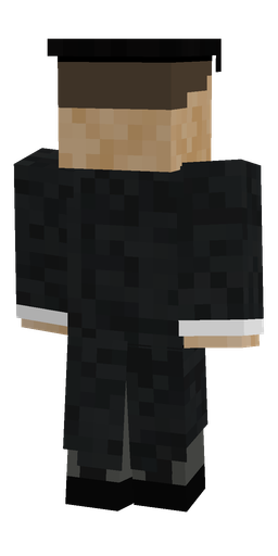 Black skin: body, back render