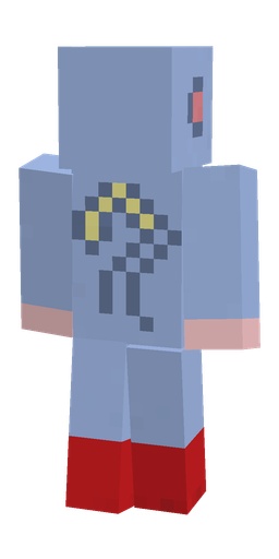 Blue skin: body, back render