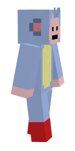 Blue skin: body, right side render
