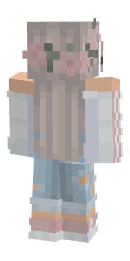 Blue skin: body, back render