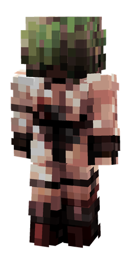 Black skin: body, back render