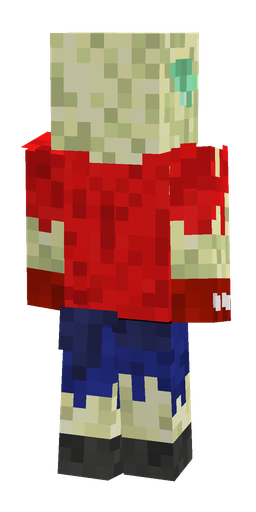Blue skin: body, back render