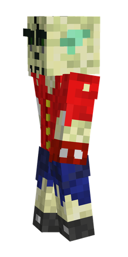 Blue skin: body, left side render