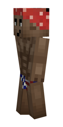 Brown skin: body, left side render