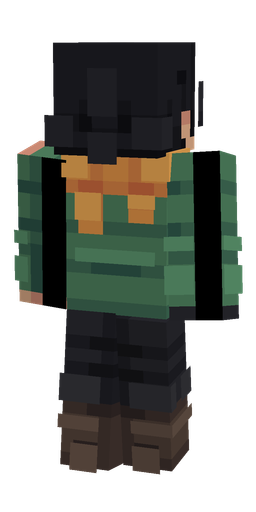 Black skin: body, back render