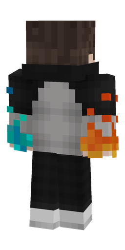 Black skin: body, back render