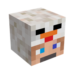 Black skin: head render