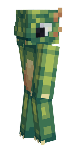 Blue skin: body, left side render