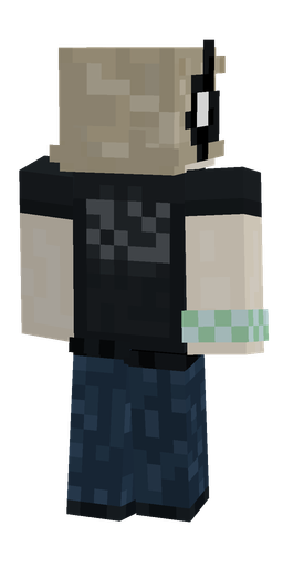 Black skin: body, back render