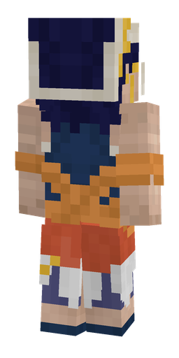 Blue skin: body, back render