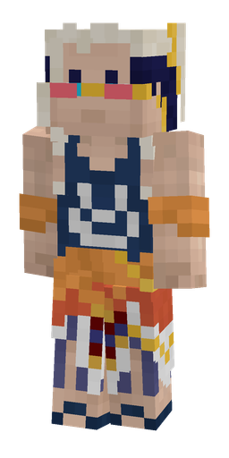 Blue skin: body, front render