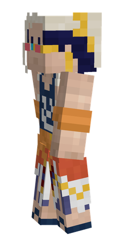 Blue skin: body, left side render