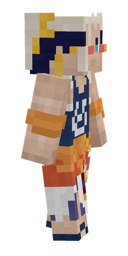 Blue skin: body, right side render