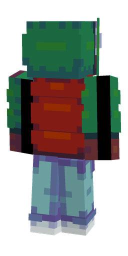 Blue skin: body, back render
