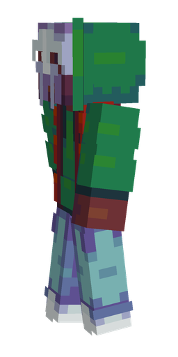 Blue skin: body, left side render