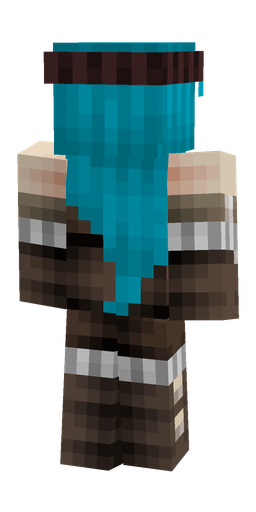 Blue skin: body, back render