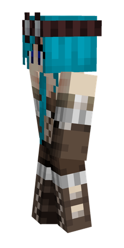 Blue skin: body, left side render