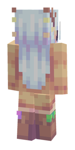 Blue skin: body, back render